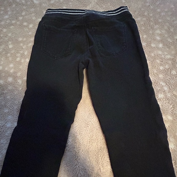 Black Pants with Striped Waistband - Picture 1 of 6